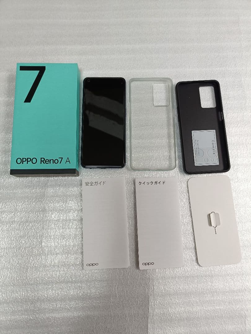 reno7A Reno7 A 128GB RAM スタ－リ－プラック中古美品 expgst_4549046134714