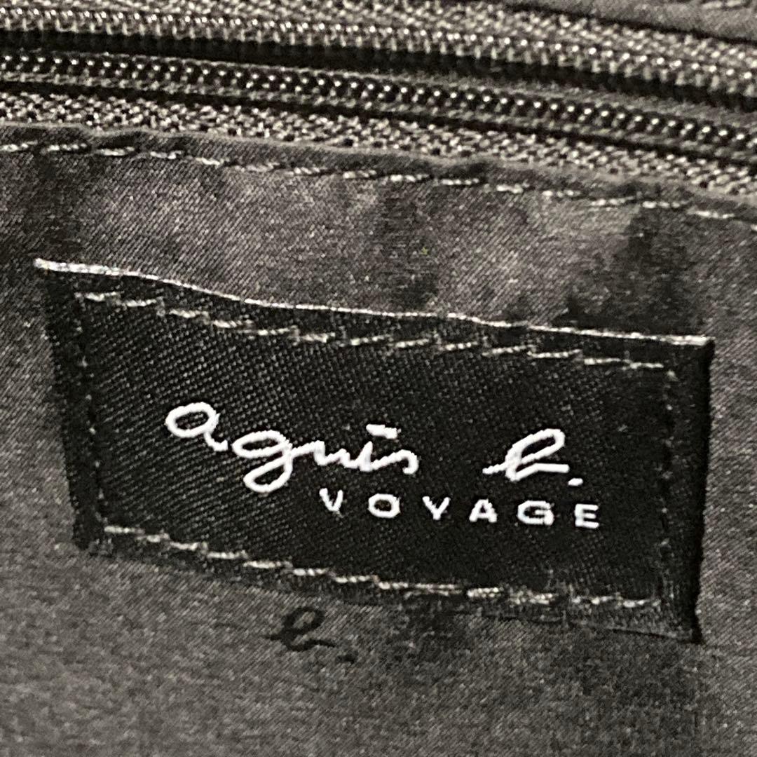 極美品 アニエスべー ナイロンショルダーバッグ 斜め掛け ロゴテープ