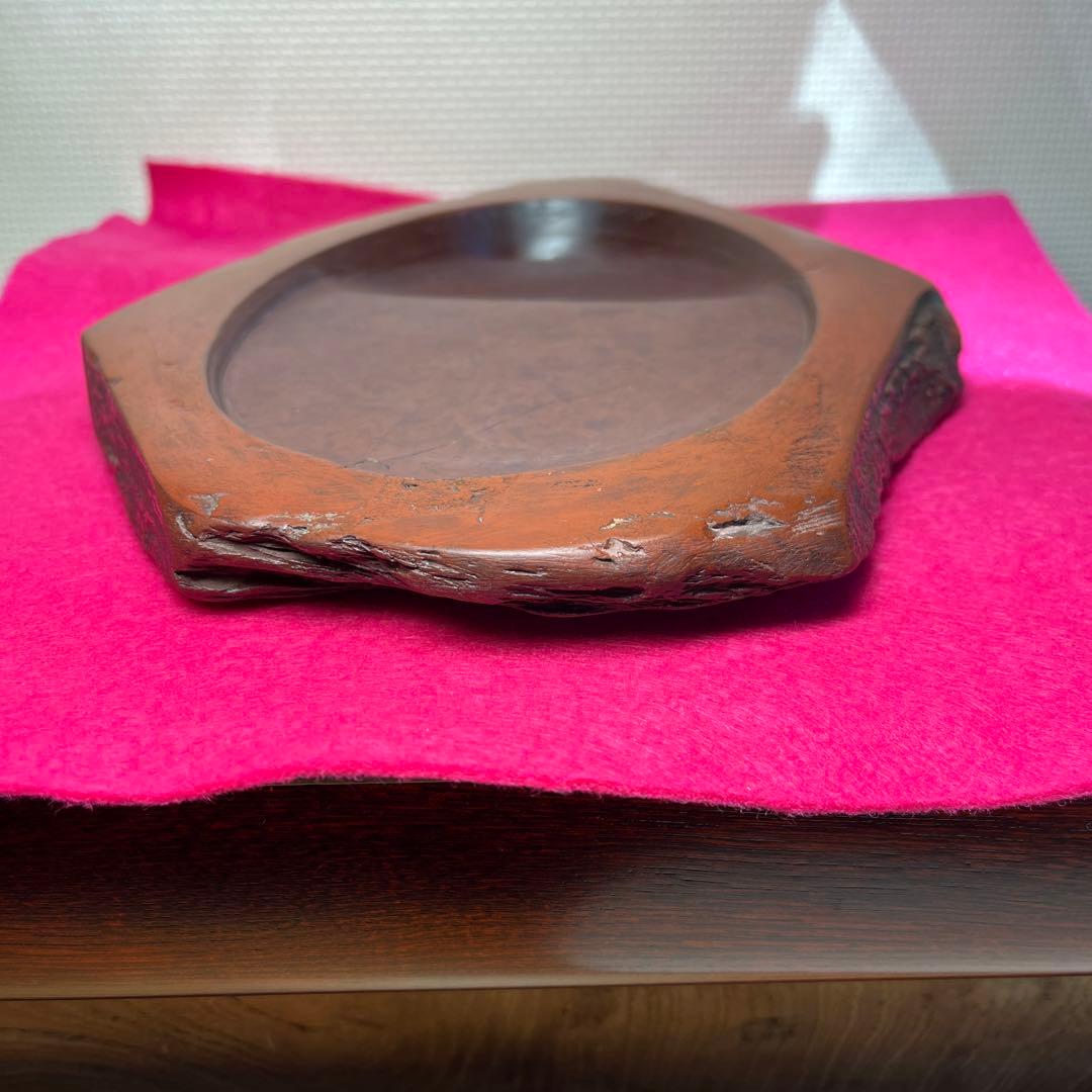 ⭕️岩手県 紫雲石硯 佐藤鉄三郎作 古い 8寸の大型天然硯