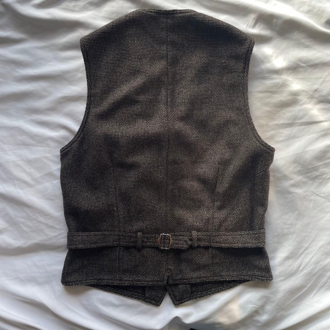 LARDINI LARDINI ベスト ジレ ツイード ブートニエール フラワーピン