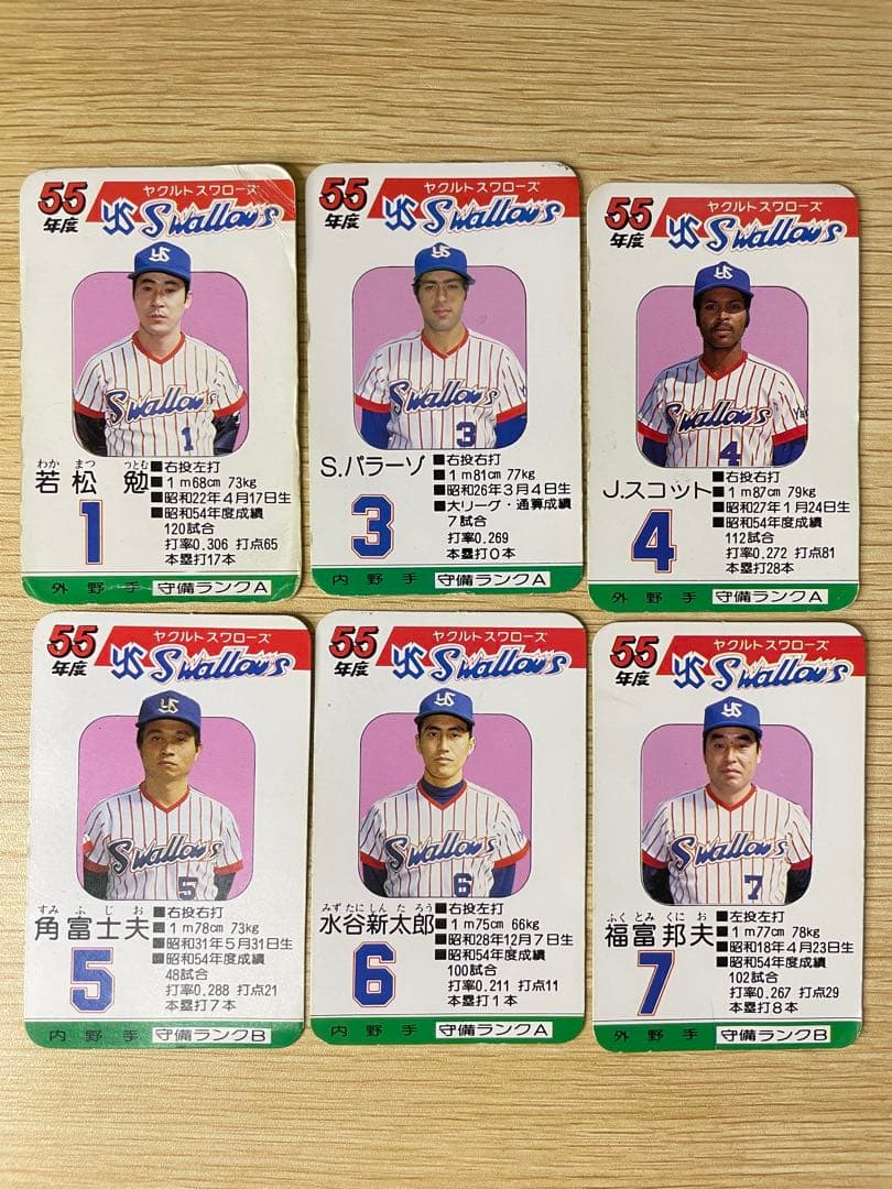 タカラ プロ野球カード 昭和55年度版 ヤクルトスワローズ - メルカリ