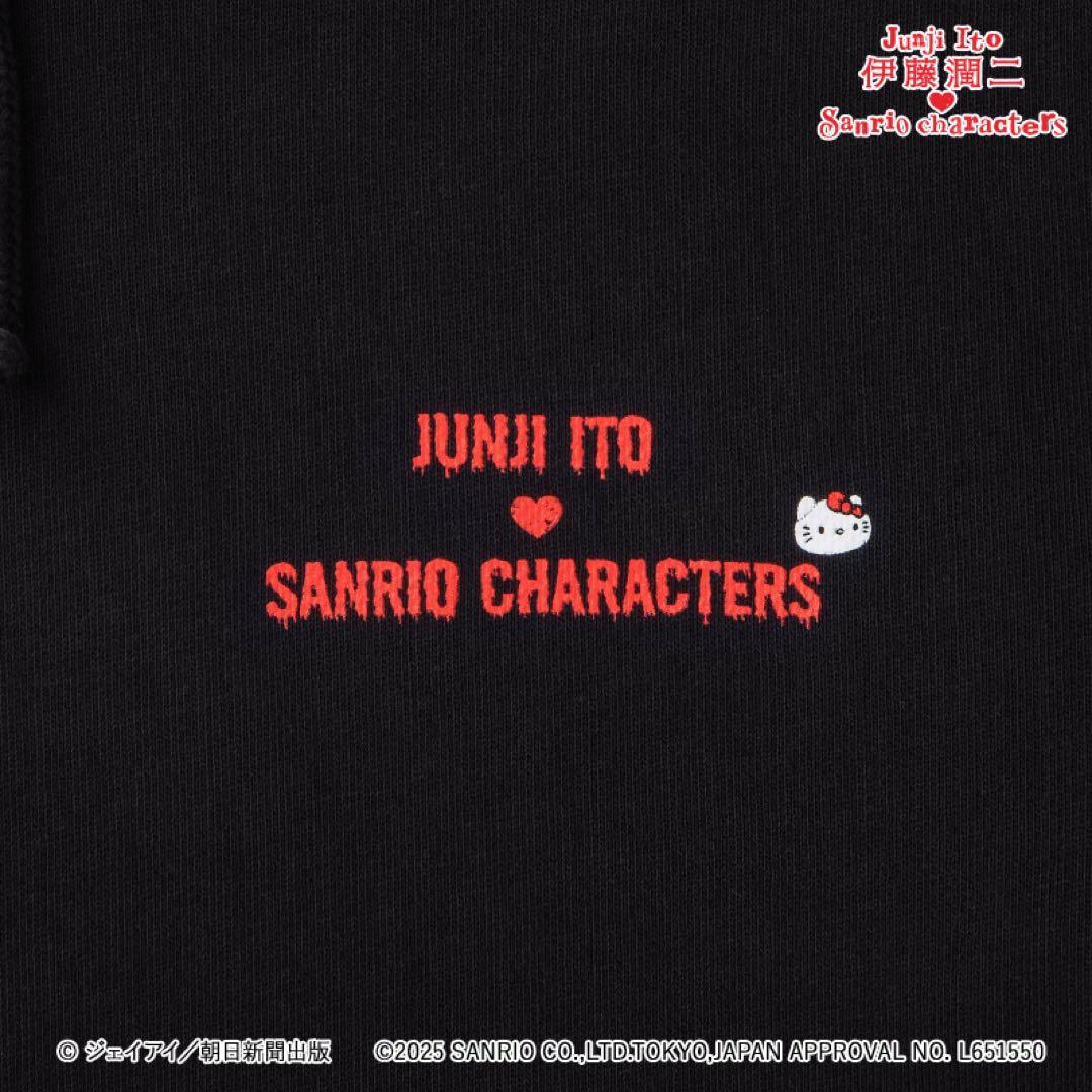 伊藤潤二×サンリオキャラクターズ パーカー ギャル富江×ハローキティ L