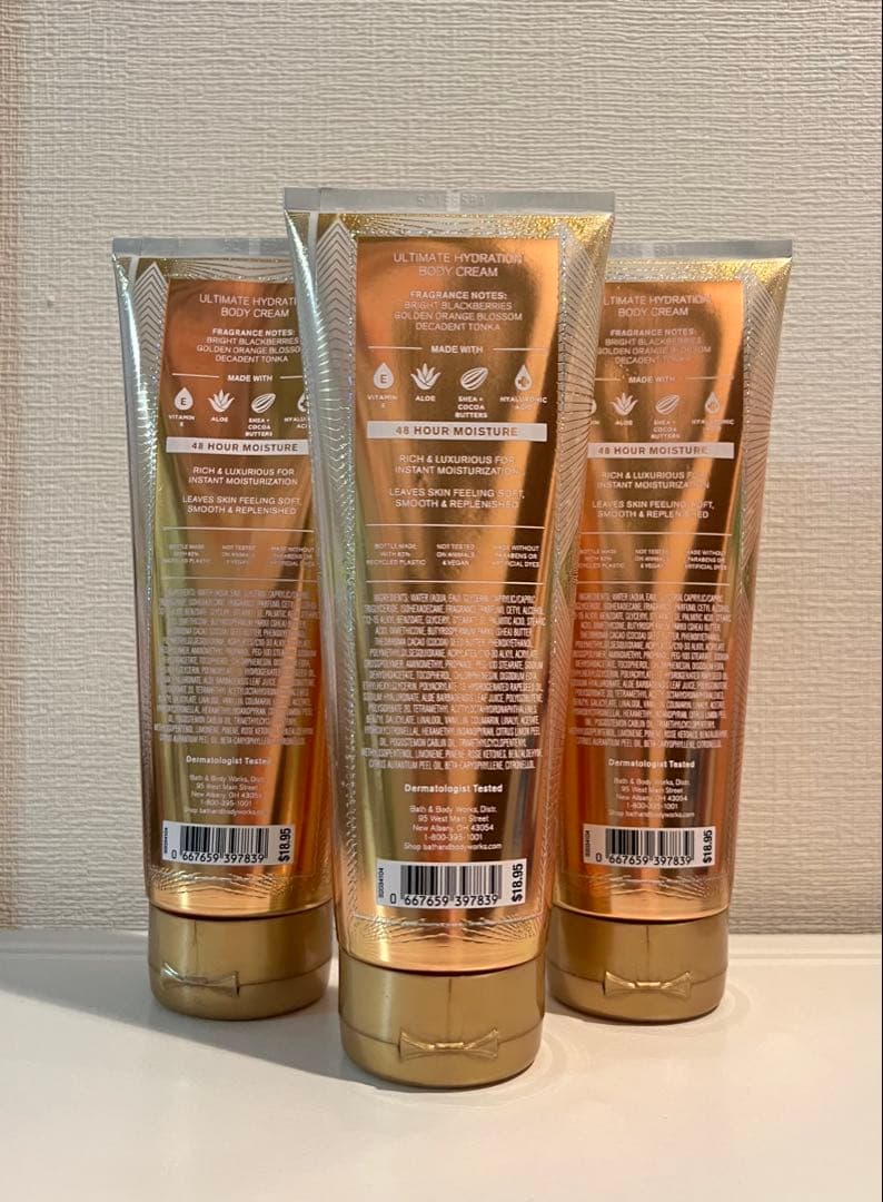 バスアンドボディワークス Touch of Gold ボディクリーム 3本セット