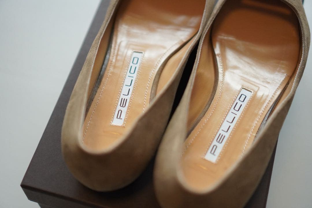 【美品】PELLICO パンプス フラット 24.5cm グレージュ