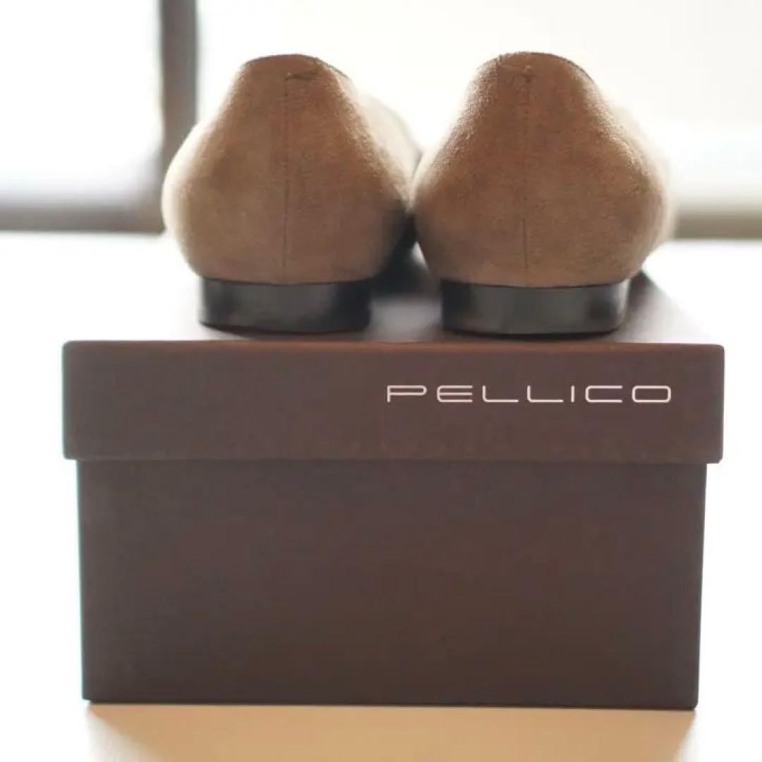 【美品】PELLICO パンプス フラット 24.5cm グレージュ
