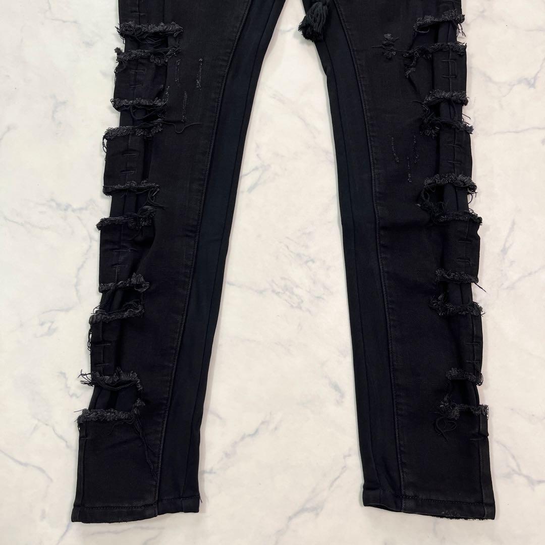 専用】新品未使用 valabasas サイドクラッシュロープデニム 黒 29