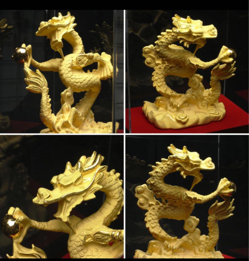 改運】進宝龍【純金仕上げ】（風水の龍、龍の置物の通販はau PAY