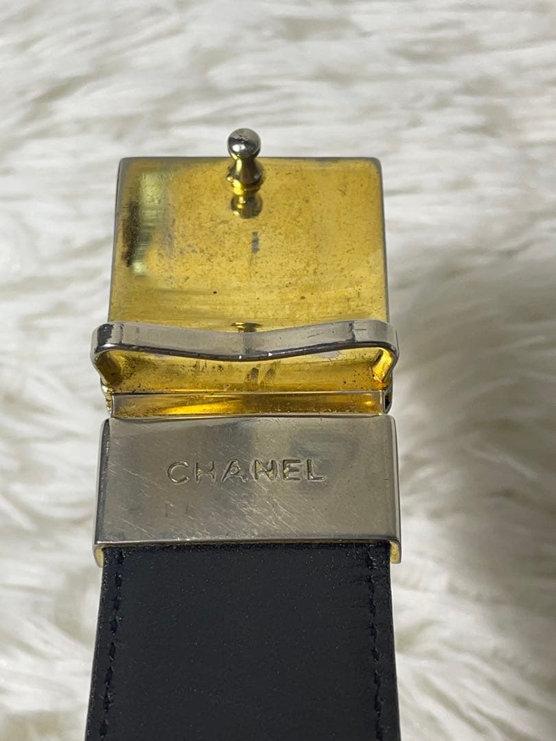 CHANEL シャネル ココマーク 本革 レザーベルト ブラック ユニセックス