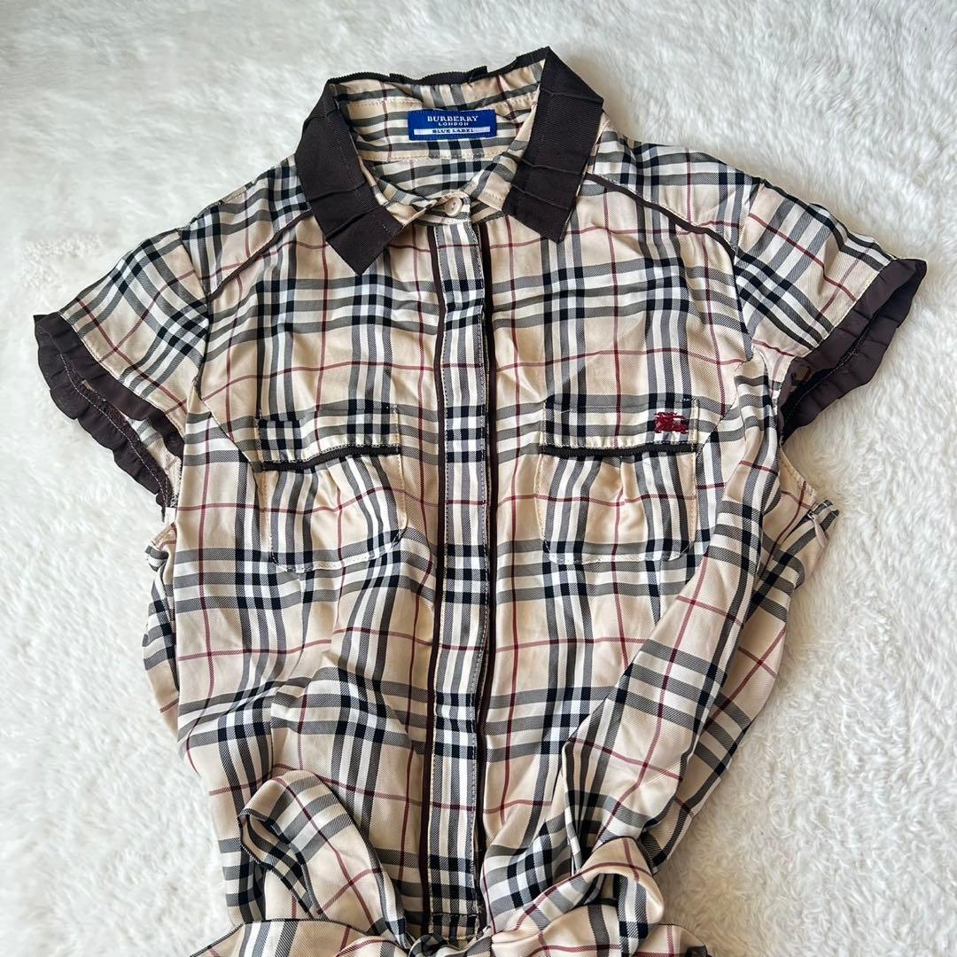 希少✨バーバリーブルーレーベル ノバチェック ワンピース S相当 y2k