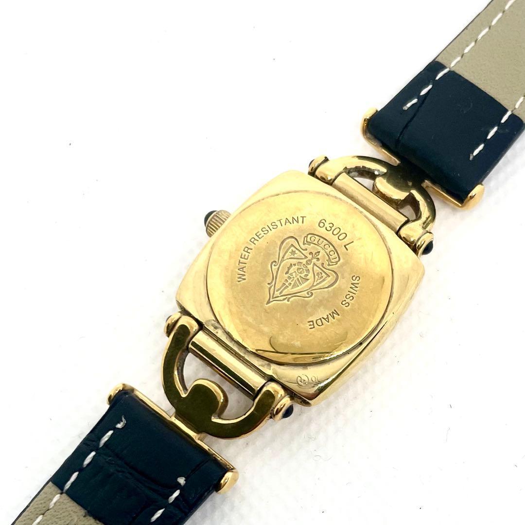 稼働 OLD GUCCI 6300L ホースビット 電池交換済み 新品ベルト社外