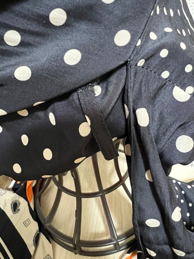 BAREN 医療用スカーフハット Dot Border -Orange Mサイズ