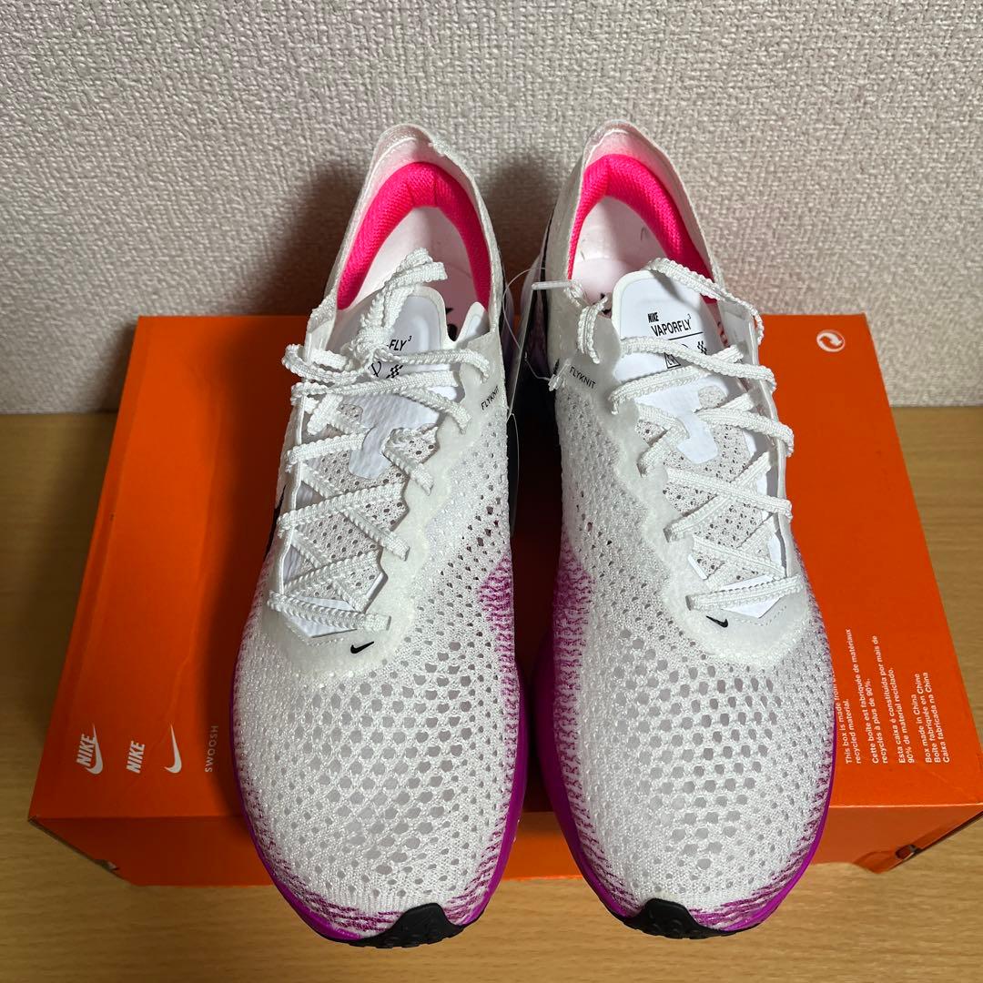 新品 W ZOOMX VAPORFLY NEXT% 3 白紫 23.5cm
