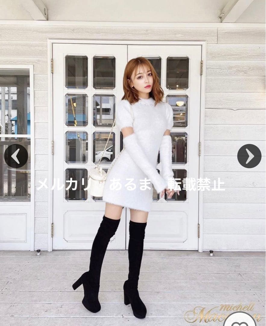 新品未使用 ミシェルマカロン 超美脚ニーハイブーツ ロングブーツ L