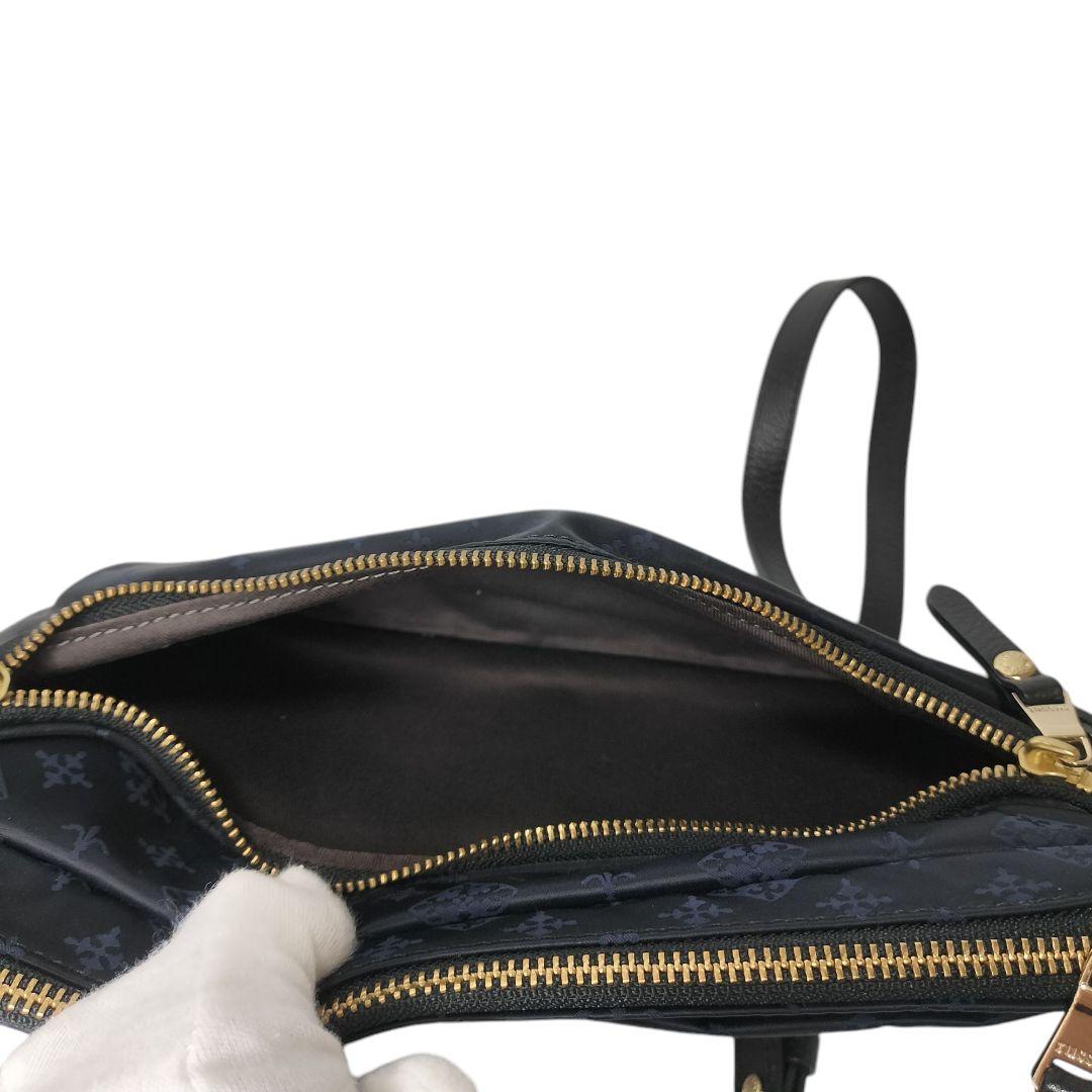 未使用級】ラシット モノグラム柄 ショルダーバッグ ネイビー ゴールド