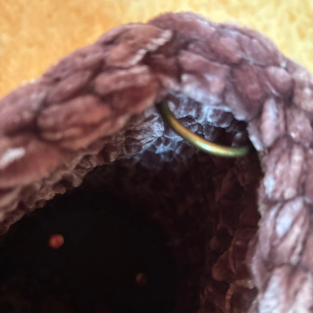 ブラウン×ベルベット ズパゲッティ マルシェバッグ あずき色 - メルカリ