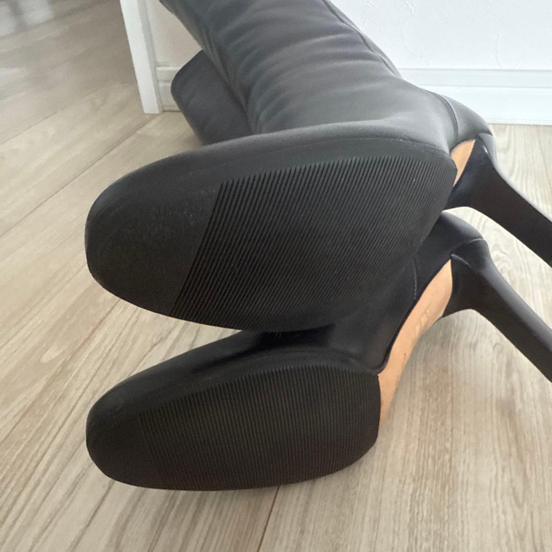 【Ari】GUCCI 黒　ロングブーツ　381/2 24.5cm