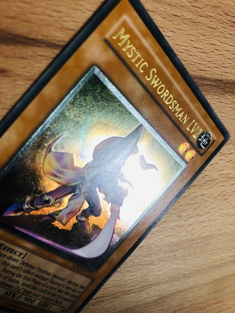 美品】EU ミスティック・ソードマン LV2 1st レリーフ 遊戯王 英語