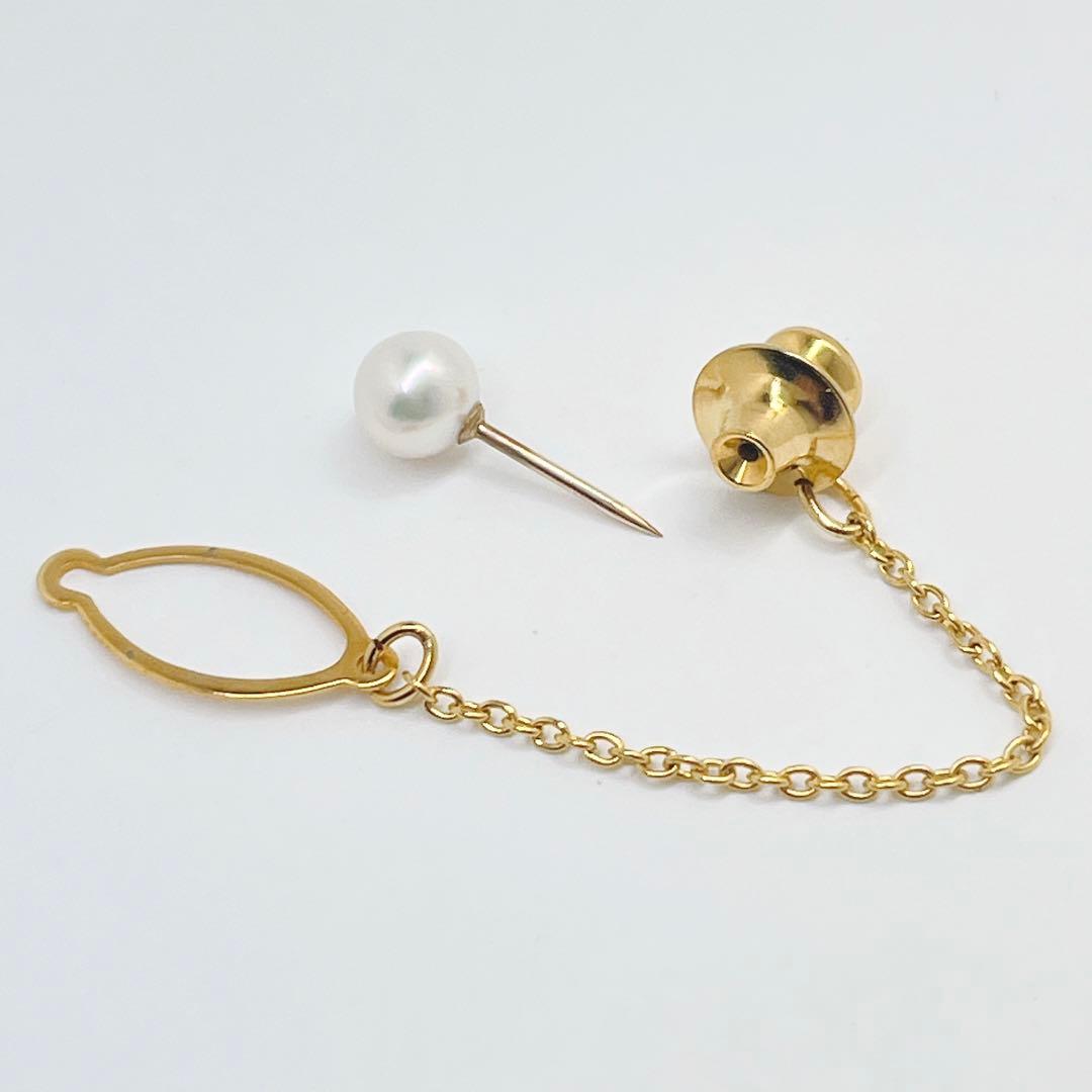 MIKIMOTO ミキモト パール ネクタイピン タイピン タイタック ゴールド