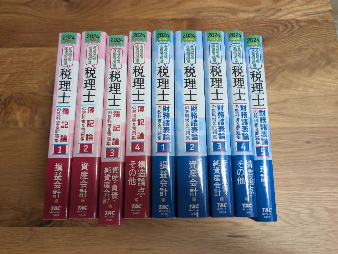 TAC税理士(簿記論・財務諸表論) 2024年版 全9巻セット 税理士受験シリーズ 2025年度版 9 財務諸表論 理論問題集 応用編
