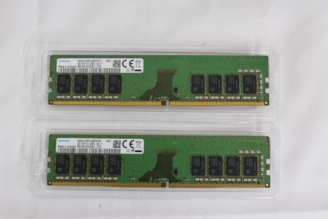 【動作確認済】SAMSUNG DDR4-2666V 16GB(8GBｘ2)① Samsung 16GB (2x8GB) DDR4 2666MHz PC4-21300 (PC4-2666V) CL19 UDIMM