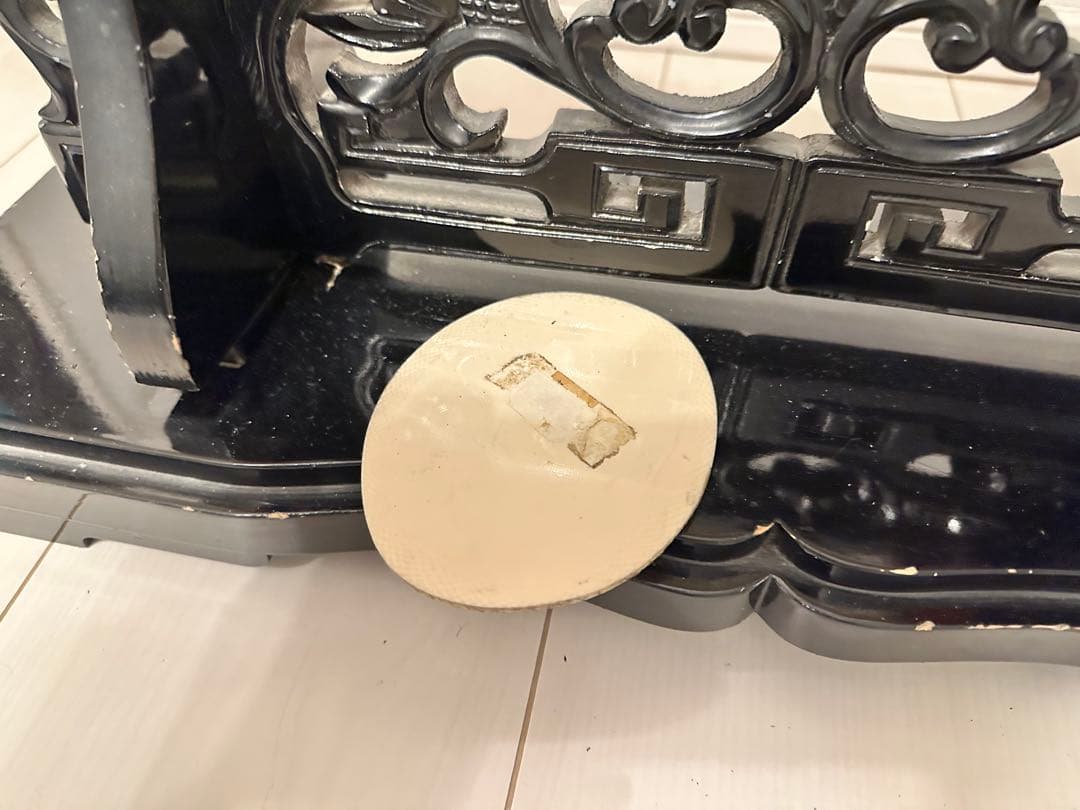 象牙風 リ*ウ様 象牙風 彫刻 木製スタンド付き 古美術 置物 Yahoo!