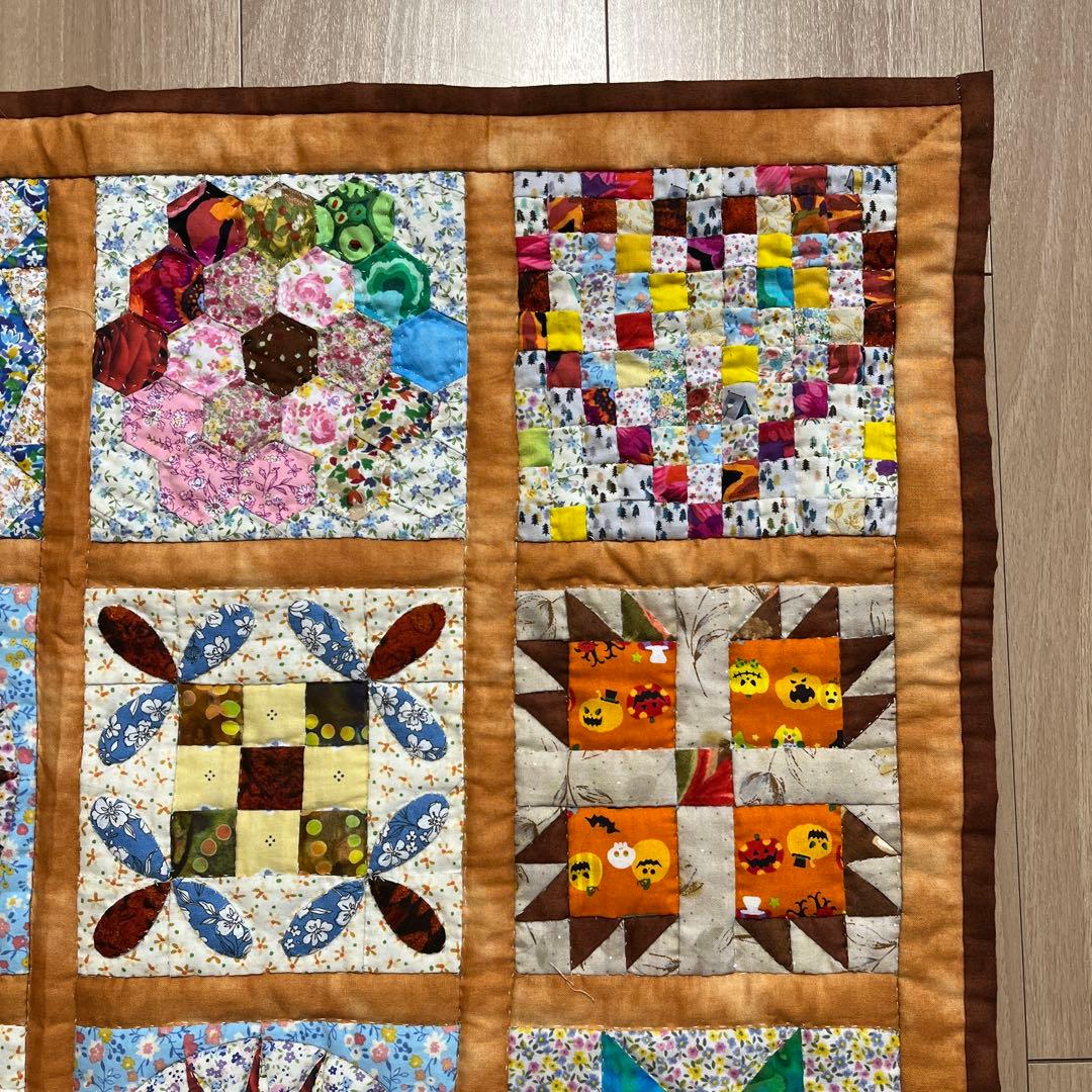 最終価格)ハンドメイド パッチワークサンプラーキルトタペストリー