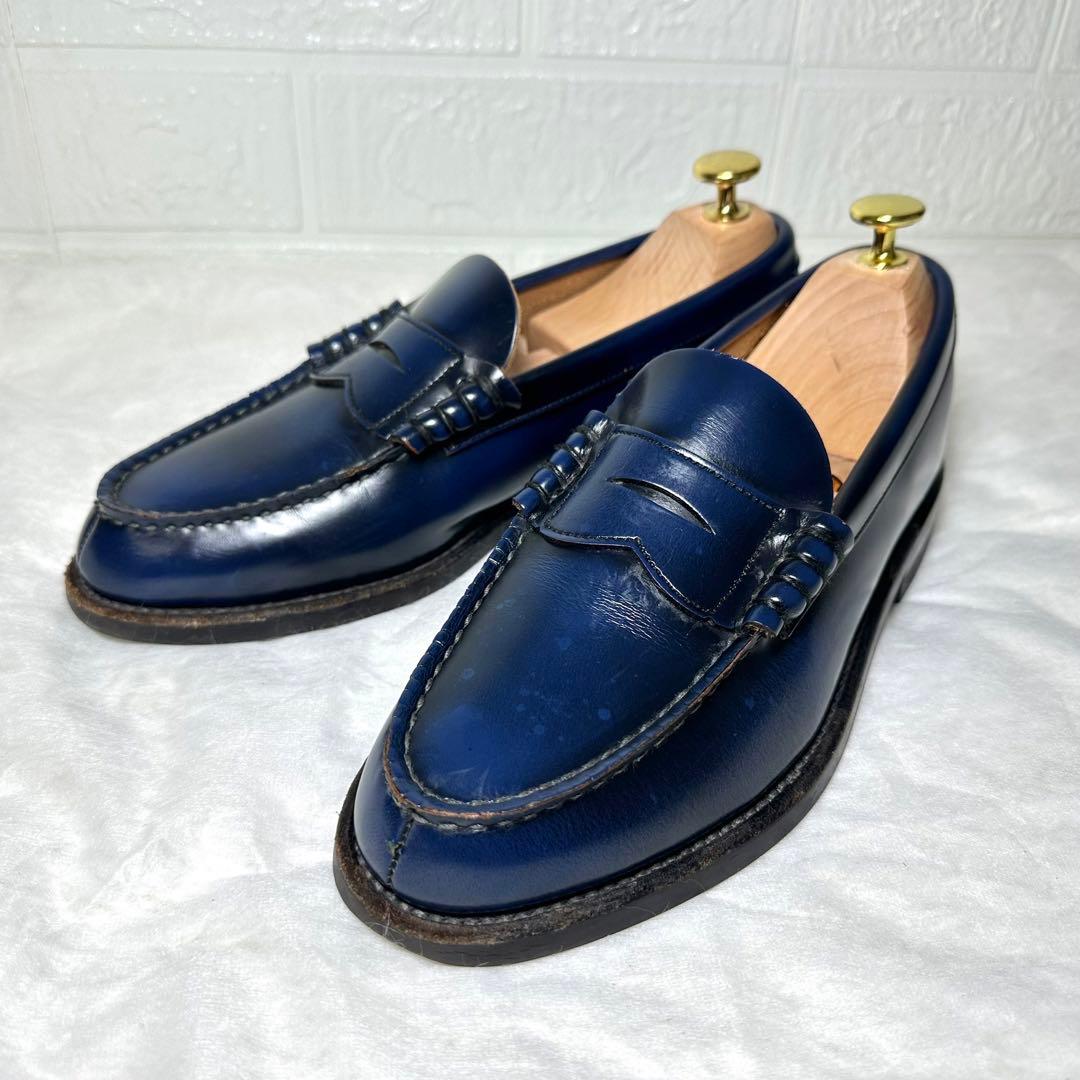 リーガル コインローファー ネイビー レザー 23.5cm - メルカリ