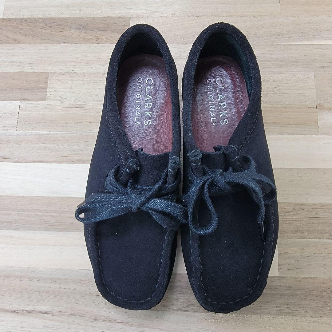 クラークス ワラビー ロー カット ブラック スエード UK3.5 22.5cm