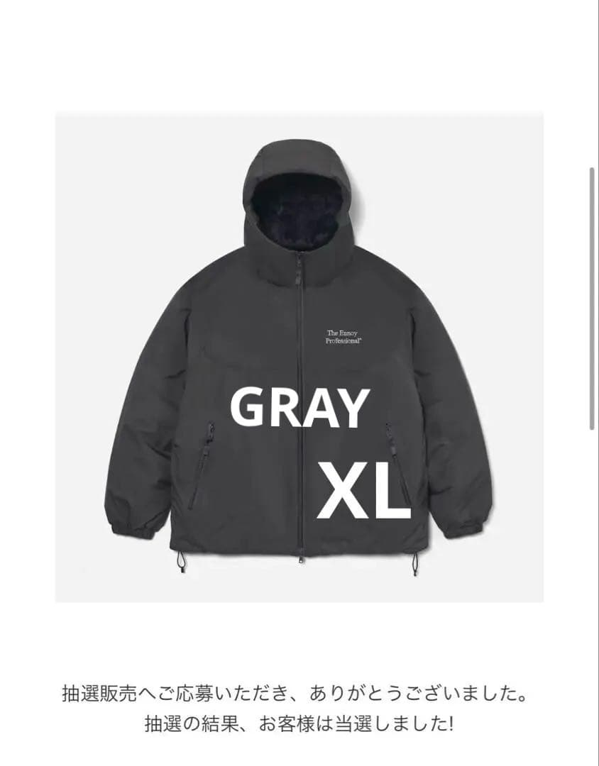 ENNOY スタイリスト私物 PADDED NYLON HOODIE GRAY - メルカリ