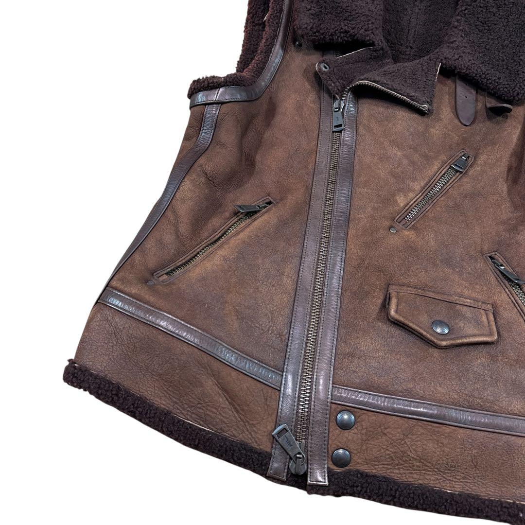 ポロラルフローレン リアル ムートンベスト Lサイズ 羊革 メンズ 秋冬