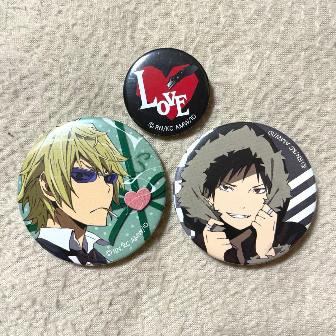 デュラララ 折原臨也 平和島静雄 缶バッジ 3点セット - メルカリ