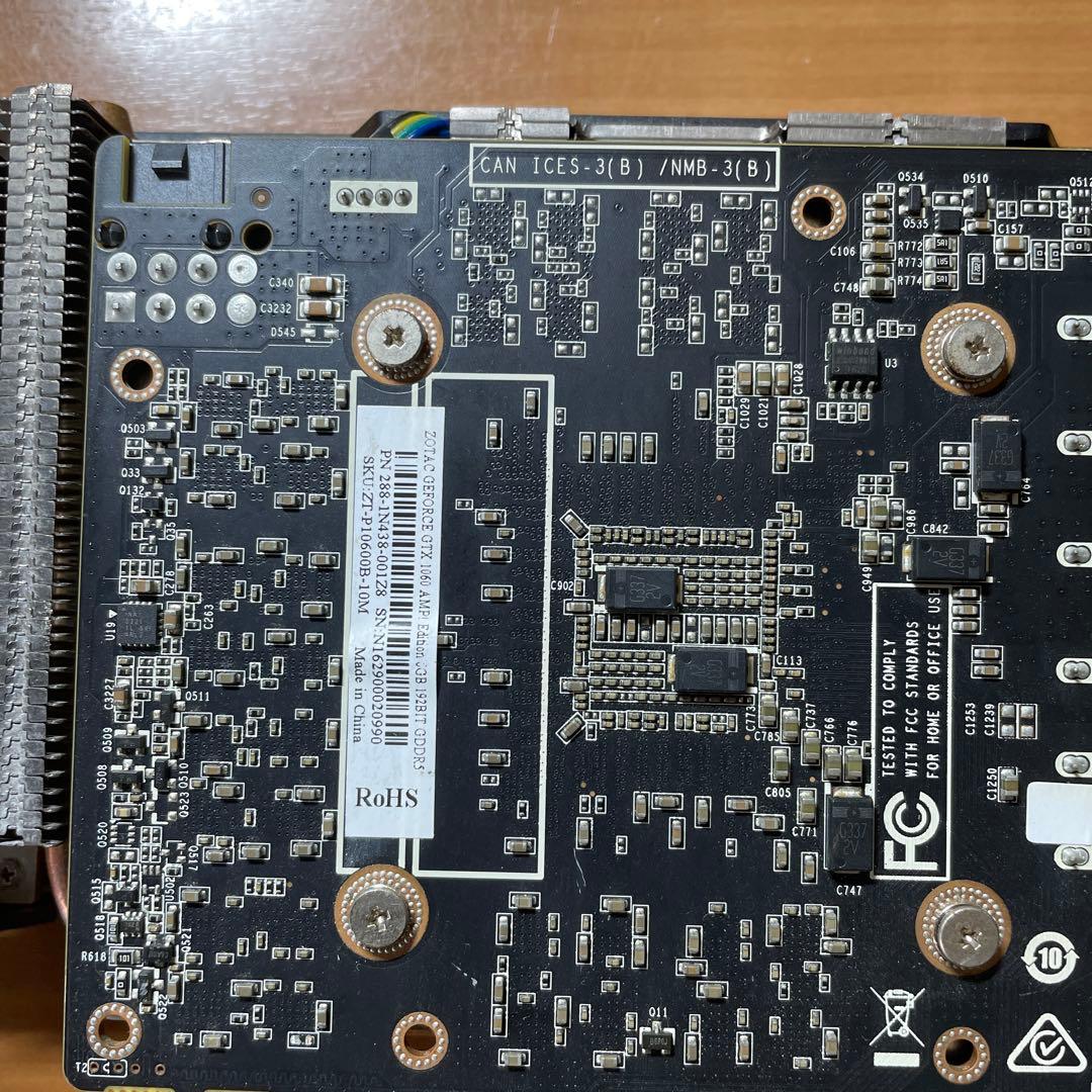 NVIDIA GeForce GTX1060 6GB 簡易動作確認済み