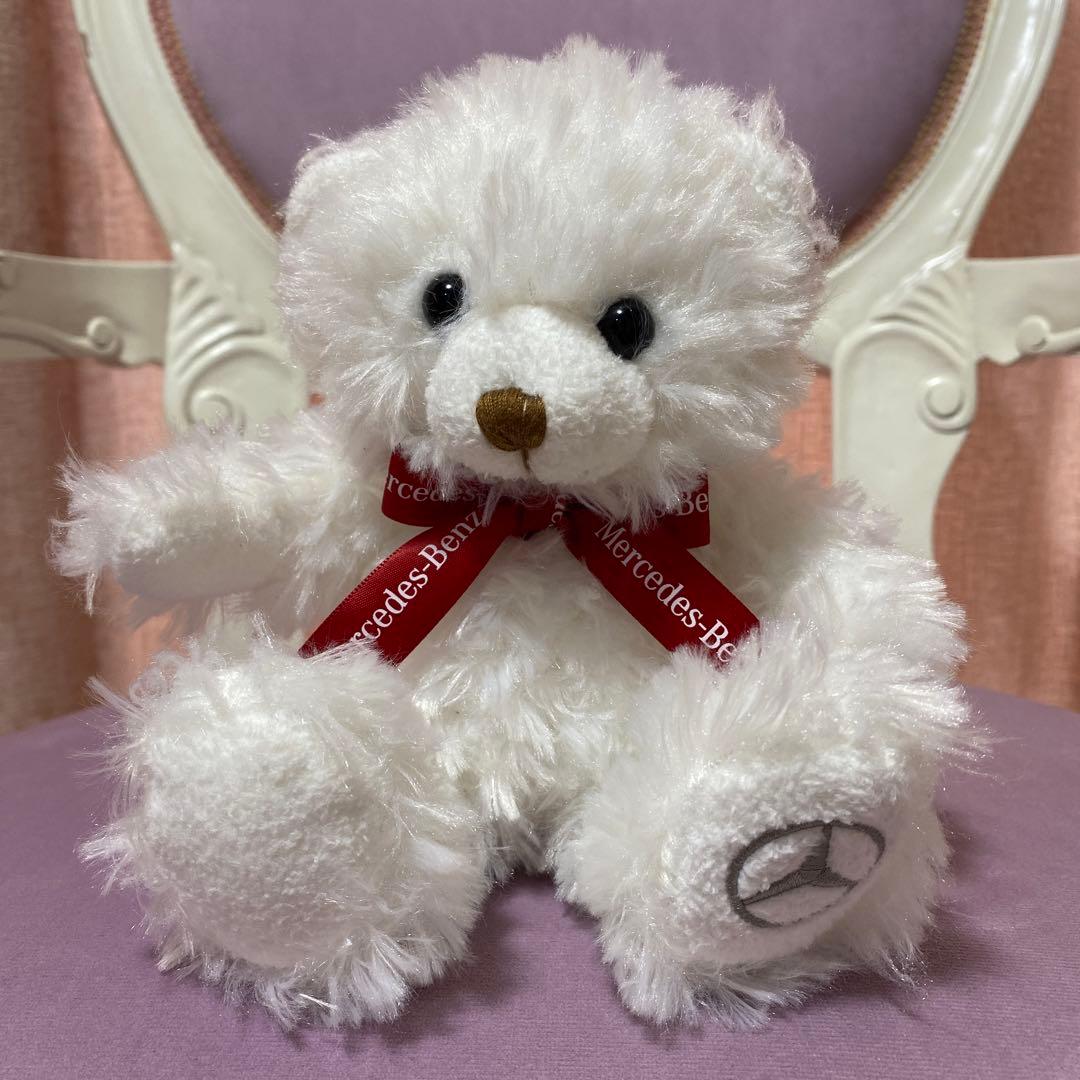 メルセデスベンツ くまさんテディベア ホワイト リボン くま