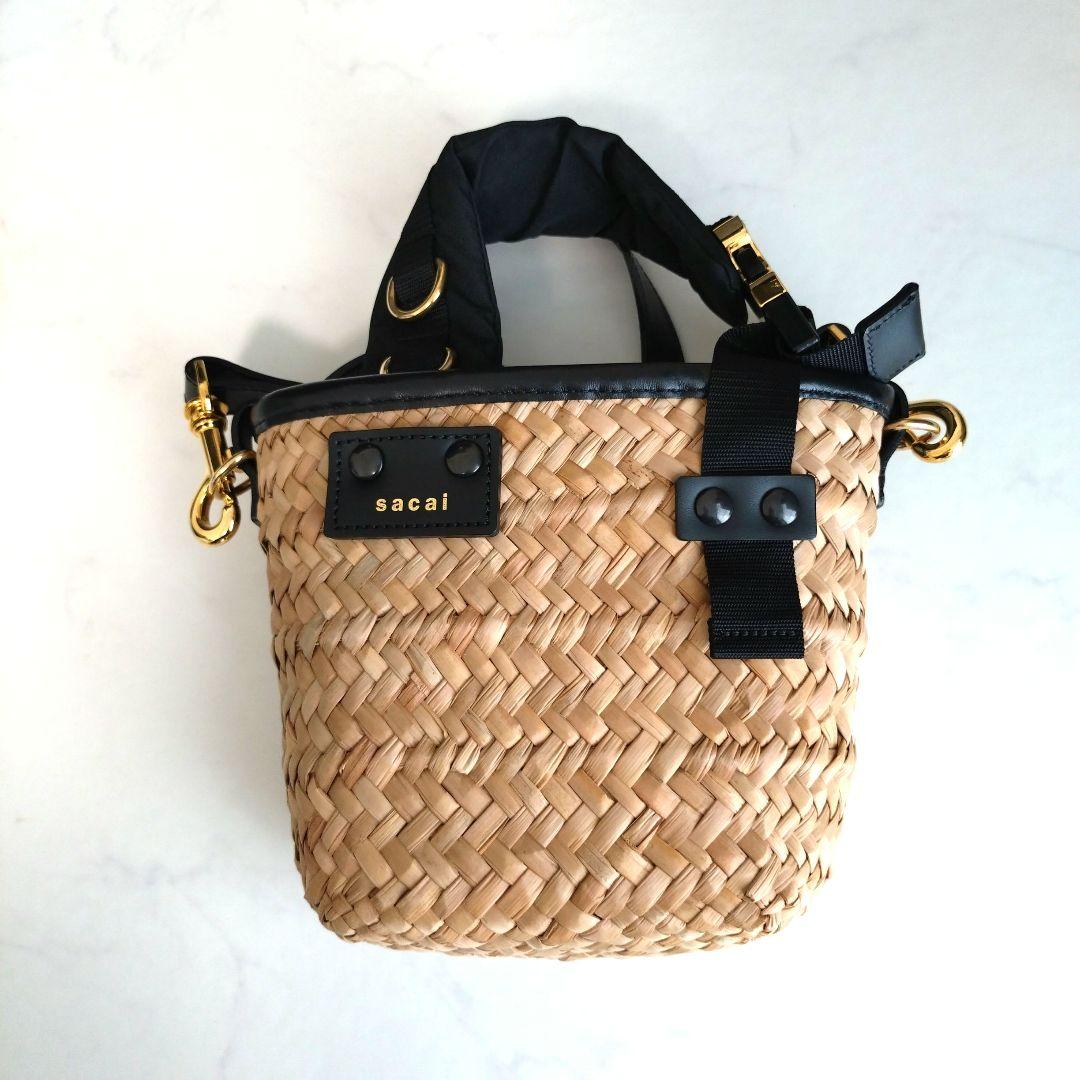 SACAI ハイブリッド マルシェ ミクロ バッグ カゴバッグ