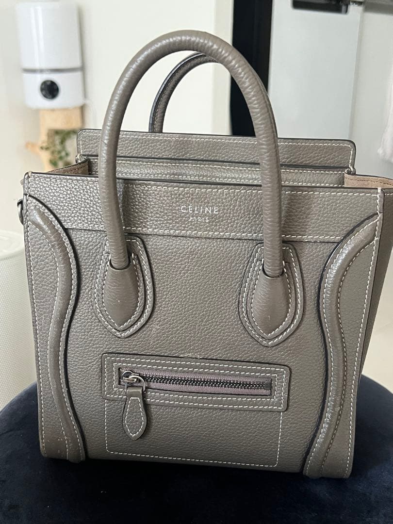 CELINE グレー トートバッグ CELINE（セリーヌ） バーティカルカバ スモール トートバッグ