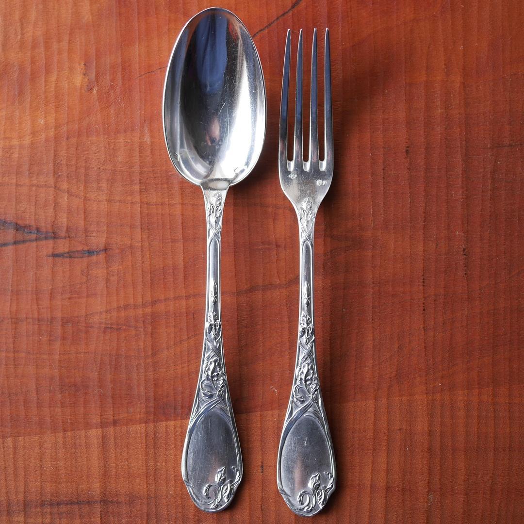 ◇PUIFORCAT◇ピュイフォルカ◇アイリス◇純銀カトラリーセット◇