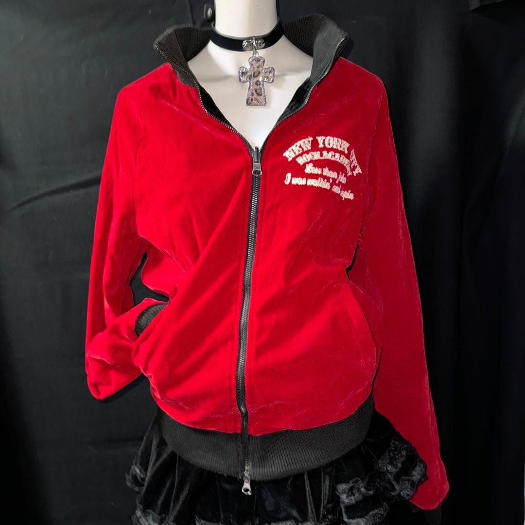 平成ギャル Y2K グランジ ダークコア リバーシブル ジャケット ロック