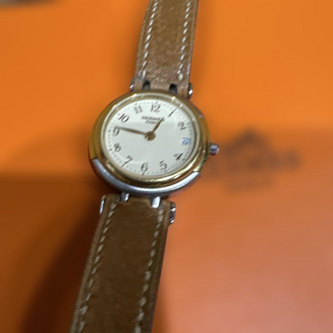 HERMES エルメス 腕時計 ウィンザーデイト シルバー - メルカリ