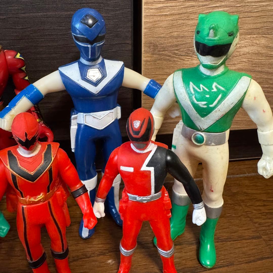 当時物】スーパー戦隊 ソフビ・プラスチックフィギュアセット