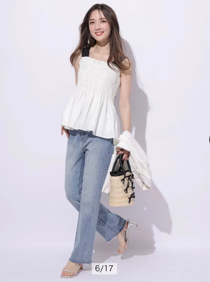 アプワイザーリッシェ シャーリングベアキャミトップス 白 Sサイズ