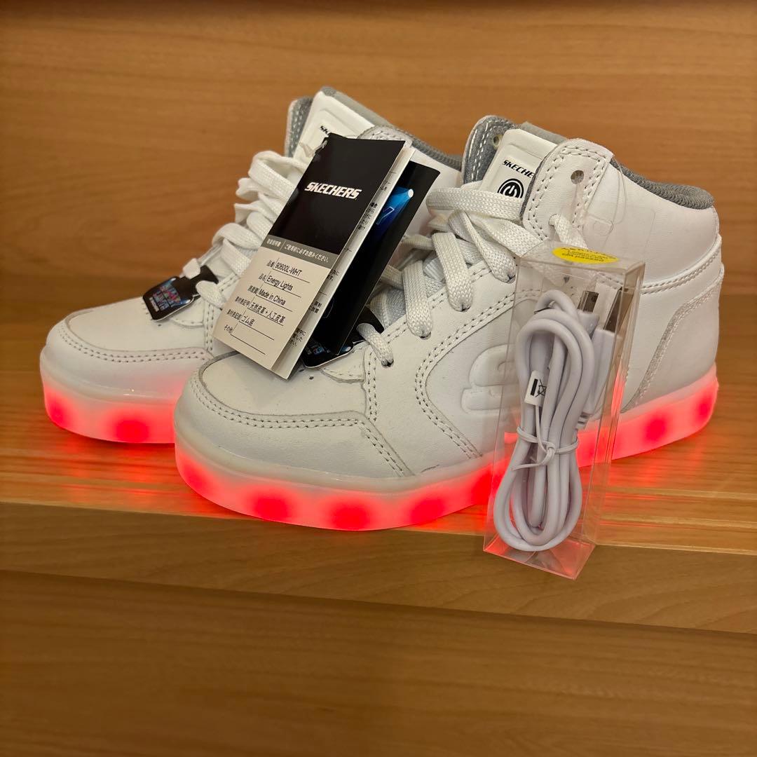 ⭐️新品未使用⭐️ スケッチャーズ　7色に光る靴　ハイカット　20センチ 楽天市場】【在庫限り1点】スケッチャーズ スリッポン レディース 黒