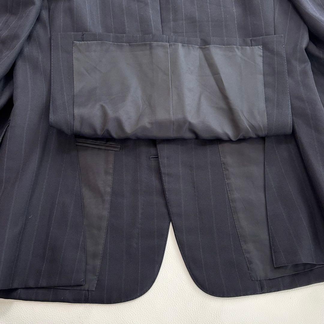 ヴインテージ バーバリー スーツ セットアップ ストライプ ネイビー L