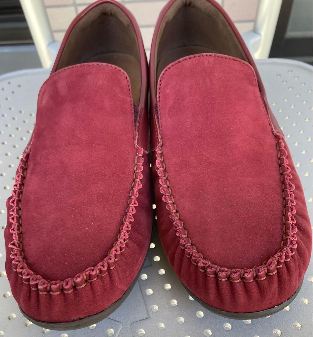 Pedala ペダラローファー スリッポン モカシン ワインレッド 23.5cm