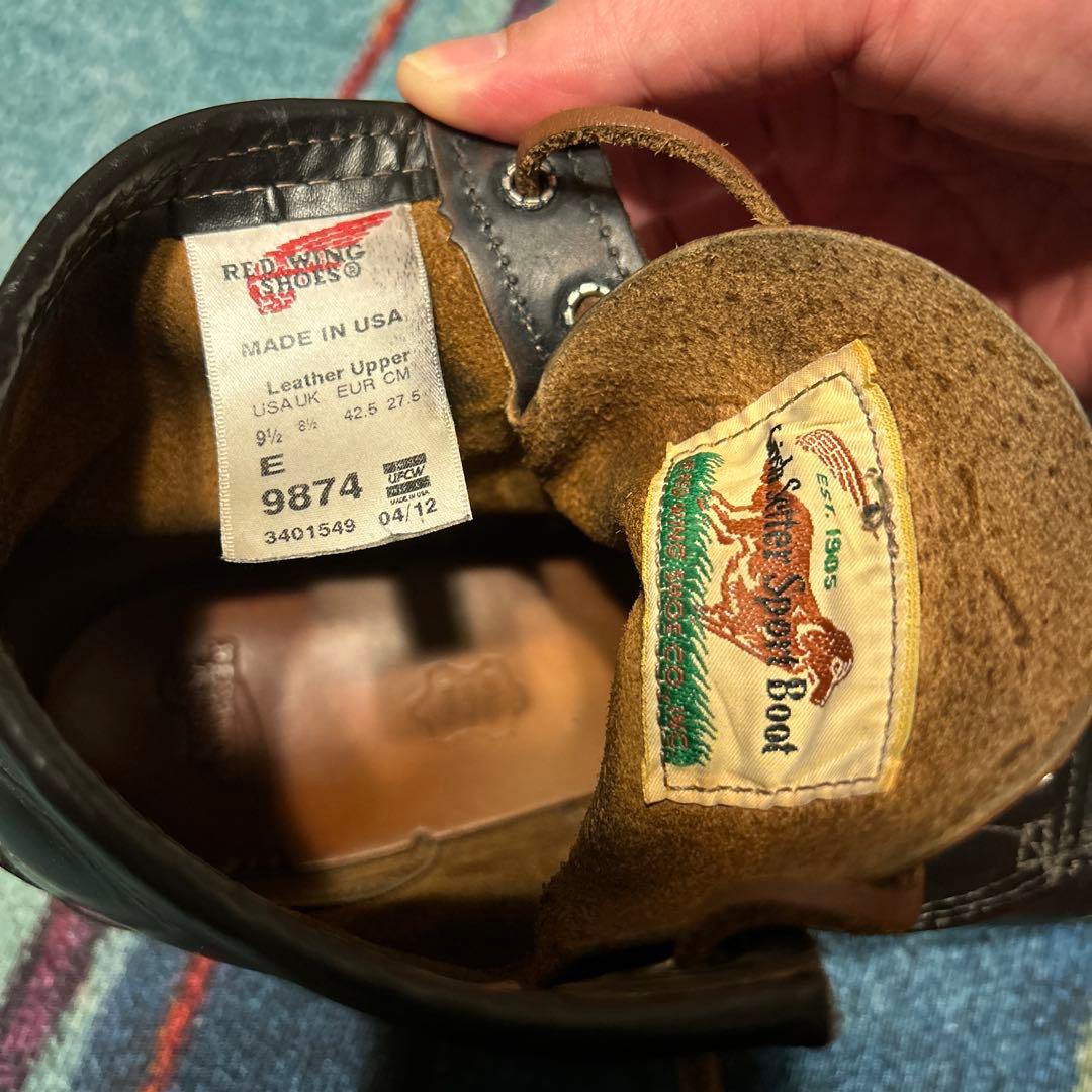 RED WING 9874 アイリッシュセッター　茶芯　27.5〜28.5cm