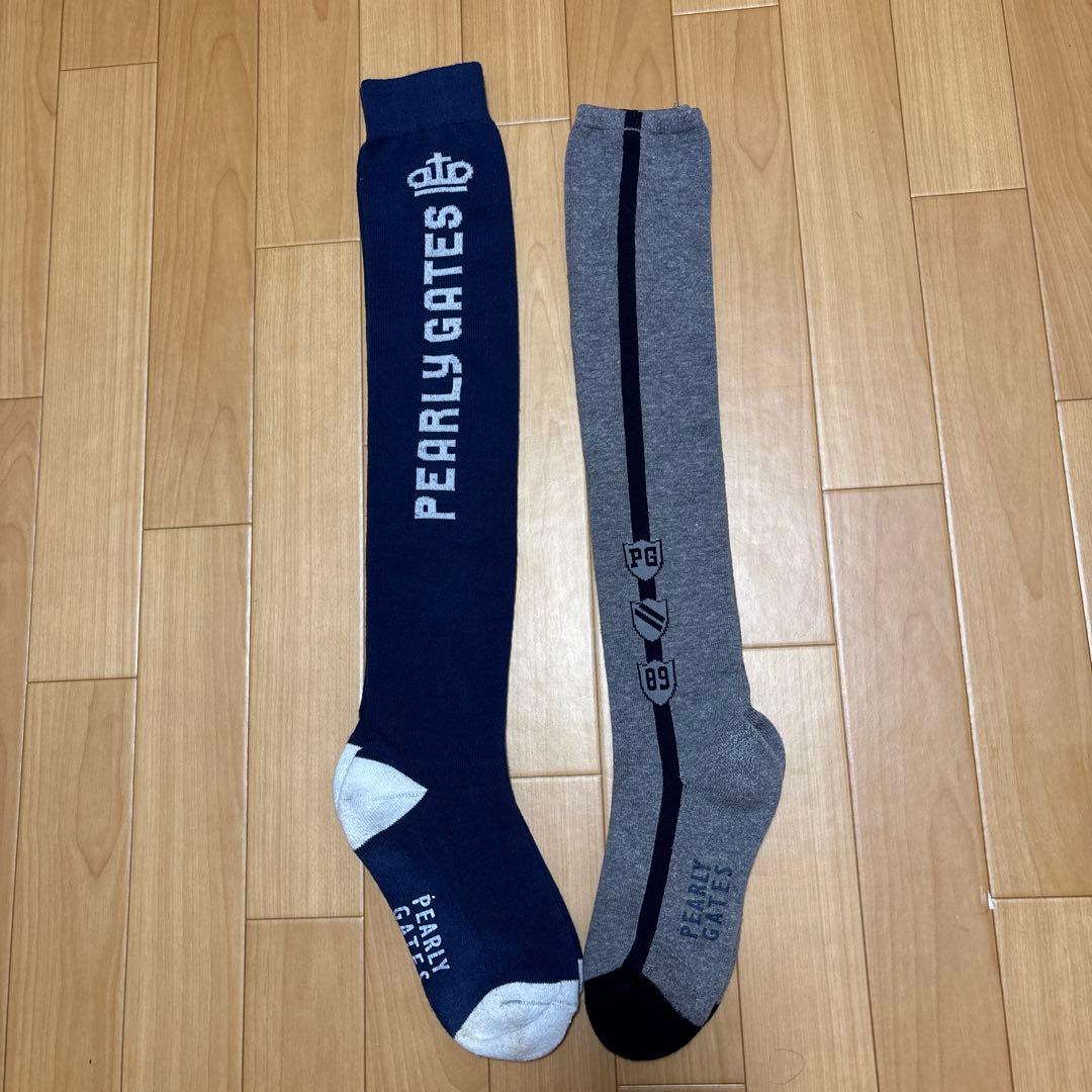 PEARLY GATES ゴルフ用ソックス グレー/ネイビー2足セット - メルカリ
