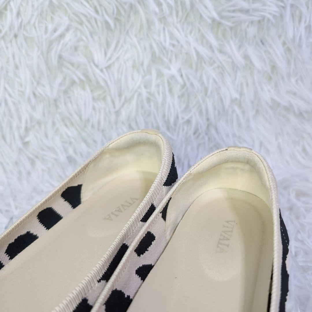 ✨️VIVAIA✨️Bibi フラットシューズ ホワイトタイガー柄 24.5cm