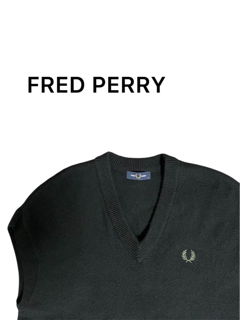 FRED PERRY ニットベスト FRED PERRY｜ケーブルニット パネル ベスト “Cable Knit Panel Tank