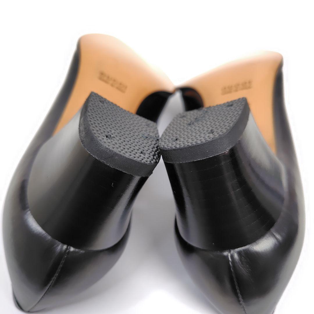 ☆katxxx様☆グッチ ローファー 38C パンプス ロゴ プレート レザー