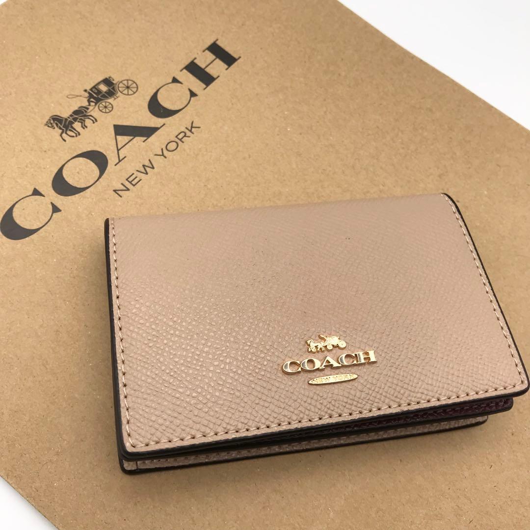 【COACH☆新品】☆ビジネス カード ケース☆名刺入れ☆レザー☆トープ COACH（コーチ） 名刺入れ ☆COACH☆ ビジネス カードケース トープ