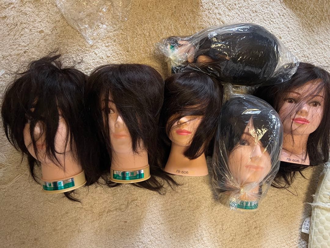 練習用カットウィッグ6点　美容師国家試験 カットウィッグ 美容師 マイスター 国家試験 練習 美容師国家試験 練習
